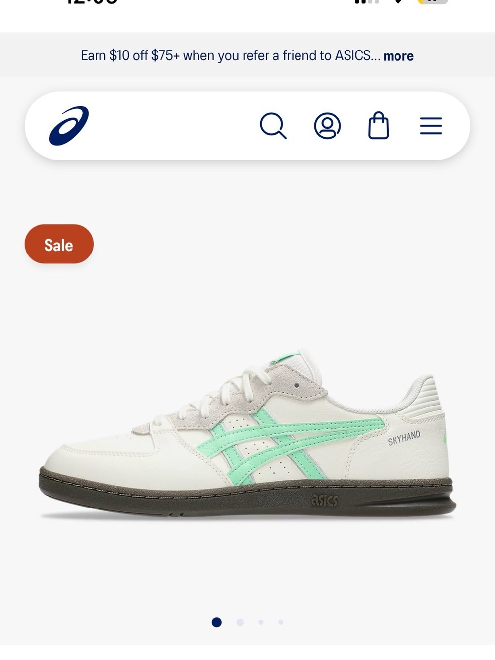 ASICS Unisex Skyhand OG Sneaker - CREAM/Menthol